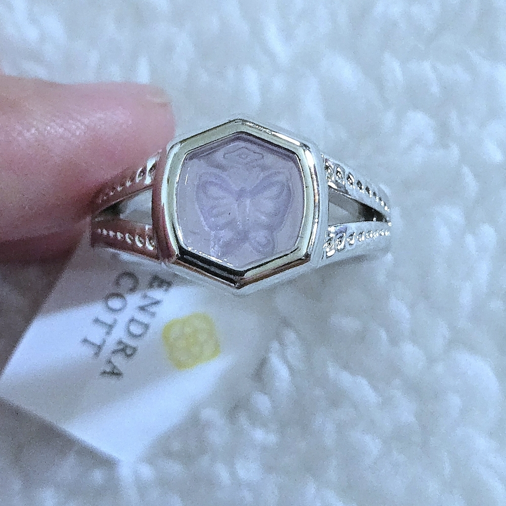 Kendra Scott Lavender💜 "Davie" Intaglio Butterly🦋 Ring💍 - NWT